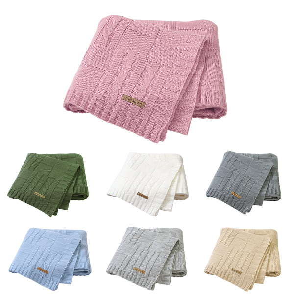 Baby Solid Color Knitted Blanket Baby Windproof Cover Baby Clothes Wholesale