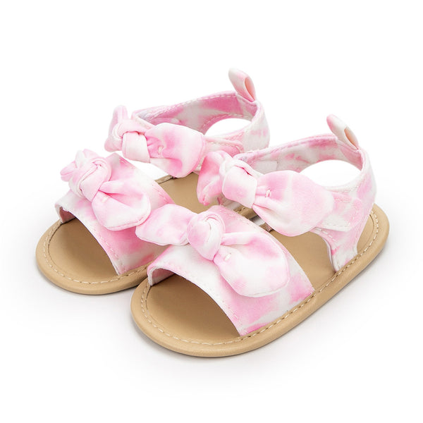 Baby Girls Bow Decor Tie Dye Sandals baby boy clothes wholesale