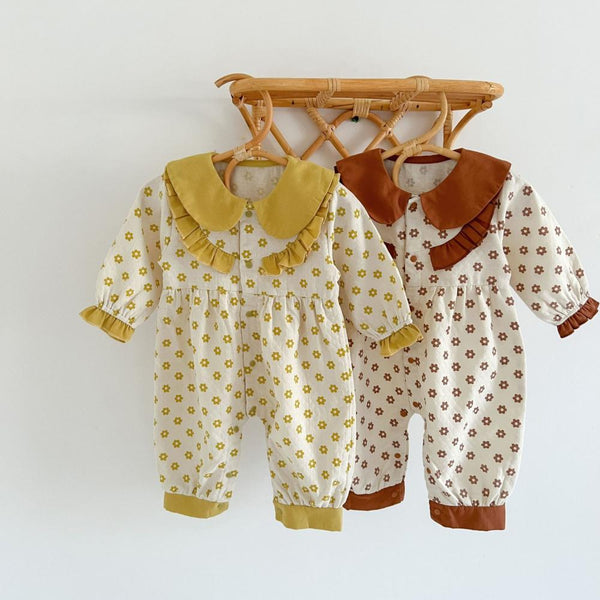 Autumn Girl Baby Flower Romper Wholesale Girls Clothes