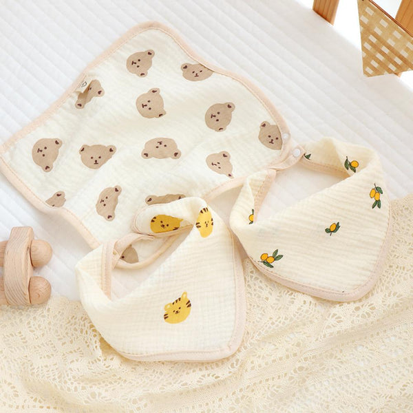 Summer Newborn Baby Double Layer Cotton Gauze Bib Wholesale