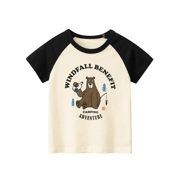 Boys Summer Short Sleeve T-shirt Wholesale Children's Bottoming Shirt