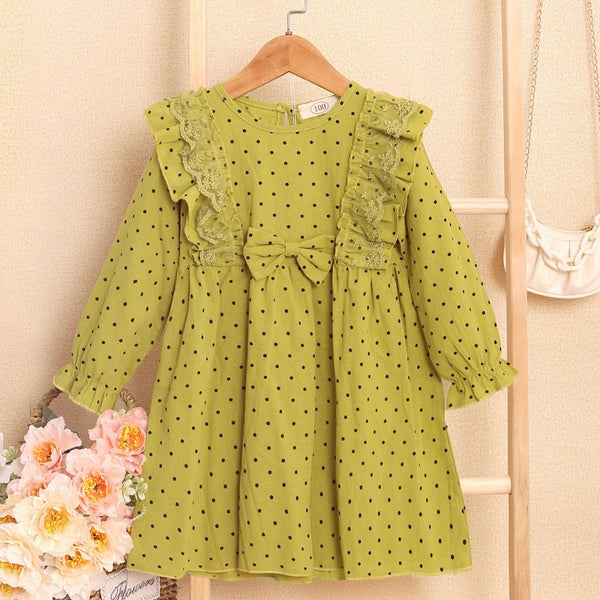 Girls' Autumn Long Sleeve Dress Wholesale Girls Dress