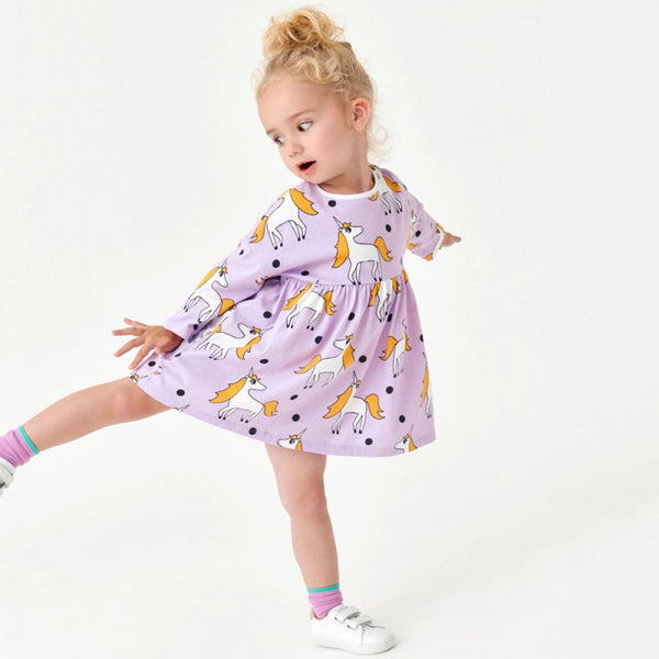 Girls Autumn Unicorn Dress Wholesale Girl Boutique Clothing