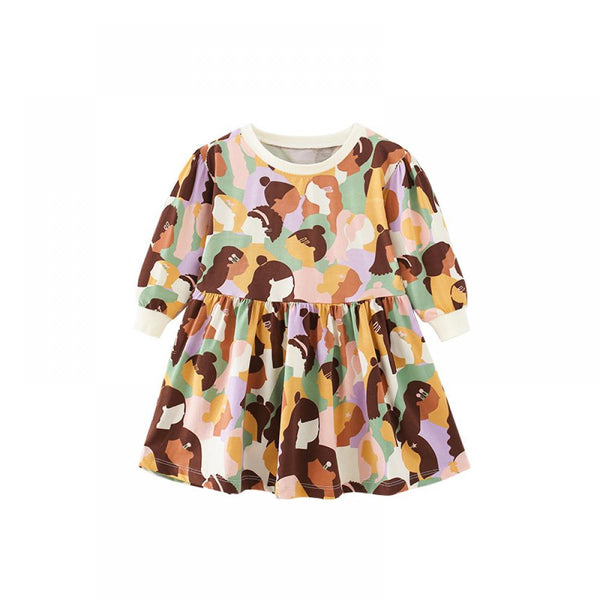 Girls Autumn Round Neck Skirt Wholesale Girls Clothes