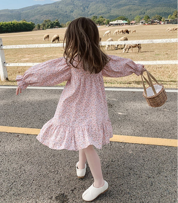 Toddler Girls Floral Dress Spring Autumn Girls Wholesale Dresses