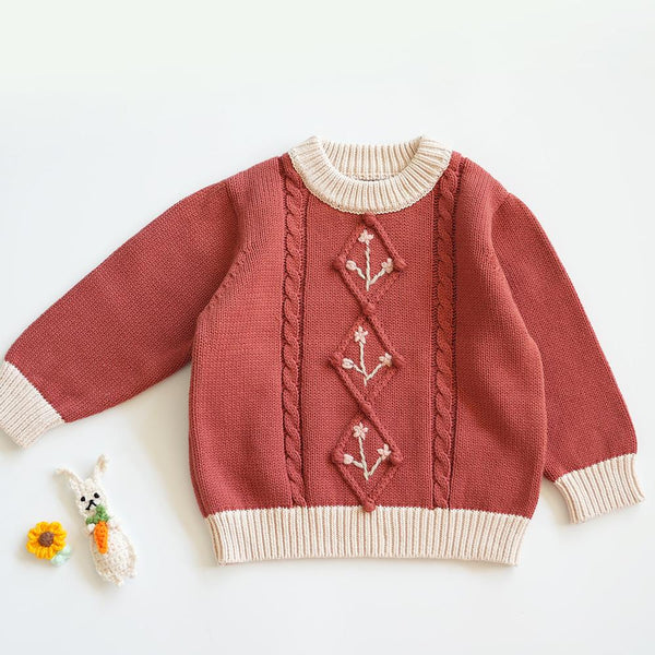 Autumn/Winter Children Round Neck Pullover Wholesale Girls Clothes