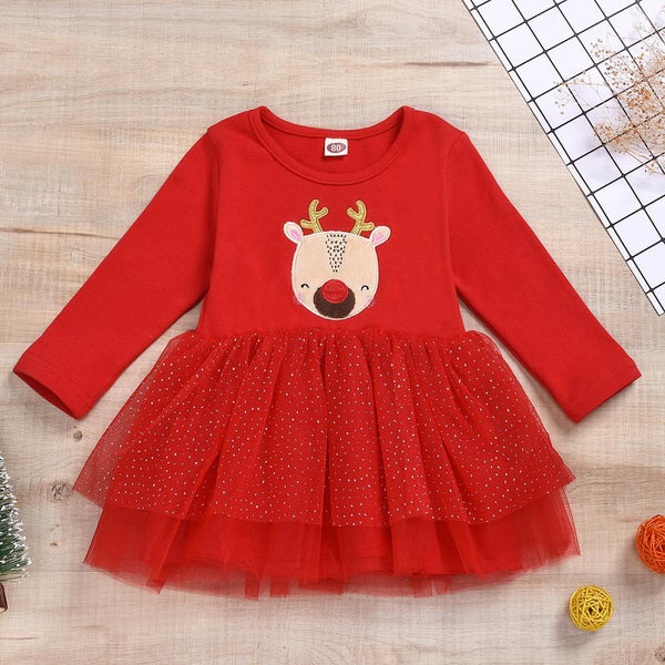 Autumn Little Girls Christmas Dress Wholesale Girls Dress