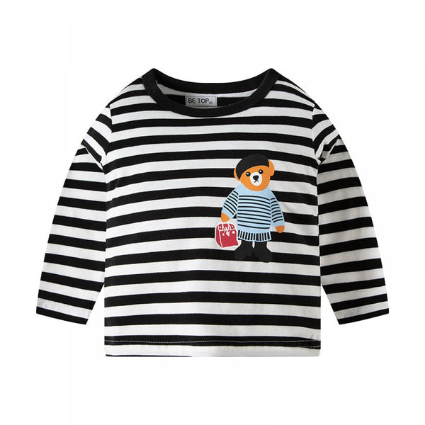 Bear Boy T-shirt Cotton Bottoming Shirt Wholesale Boys Clothes