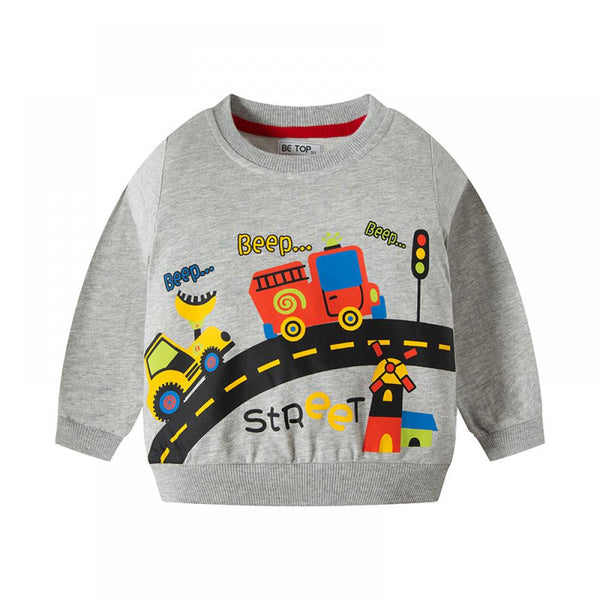 Autumn Children's Cartoon Sweater Boys Knit Sweater Wholesale Boys Clothes