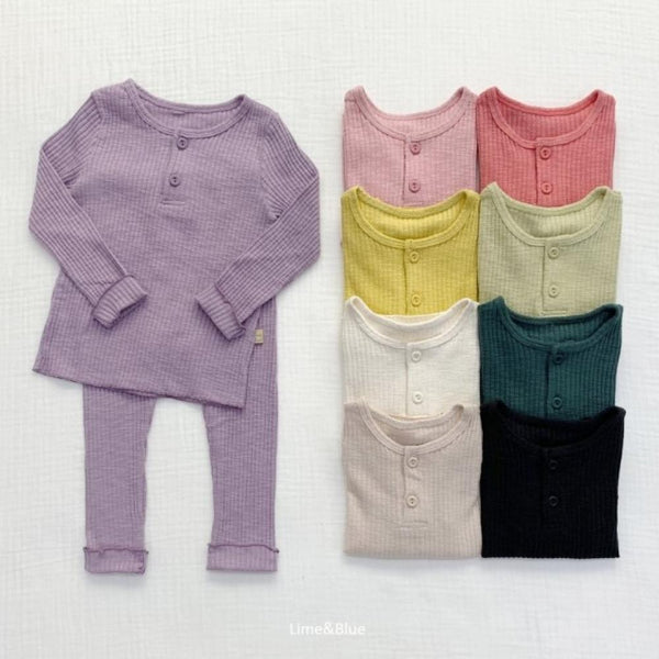 Baby Girls Boys Spring Autumn Solid Color Top Pants Set Wholesale Boy Clothes