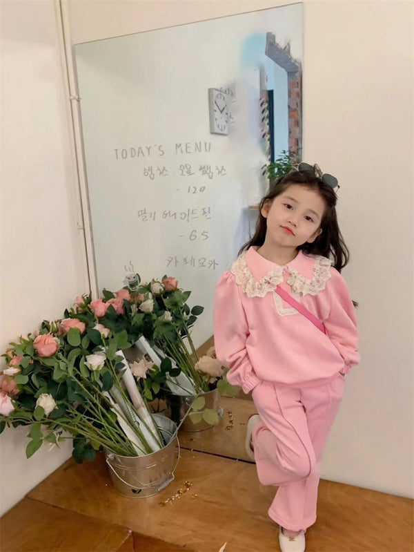 Autumn Toddler Girls Long-sleeved Baby Shirt + Trousers Set Wholesale Girls Clothes