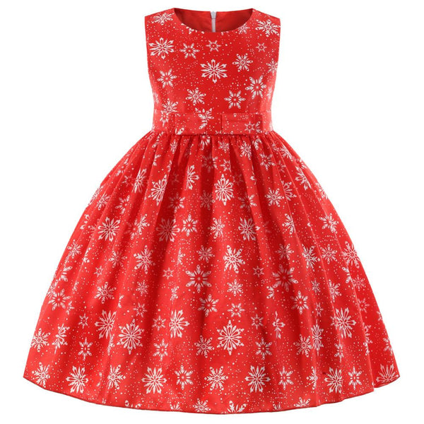 GIrls Christmas Sleeveless Snow Dress Girls Dress Wholesale