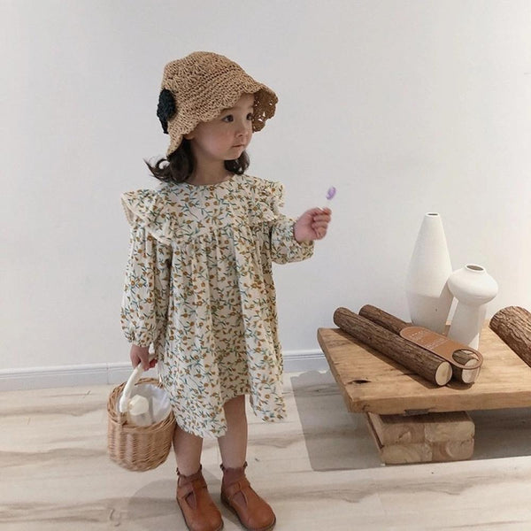 Girls Dress With Flounces Wholesale Girl Clothing