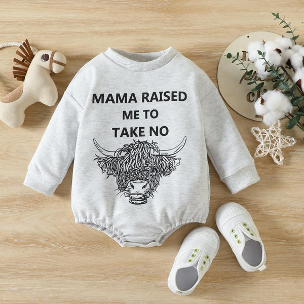 Autumn Western-style Unisex Baby Cartoon Print Triangle Romper Wholesale Baby Clothes