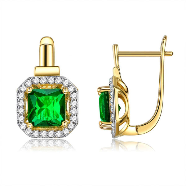 Women Square Earrings Retro Chic Simple Stereo Earrings Wholesale