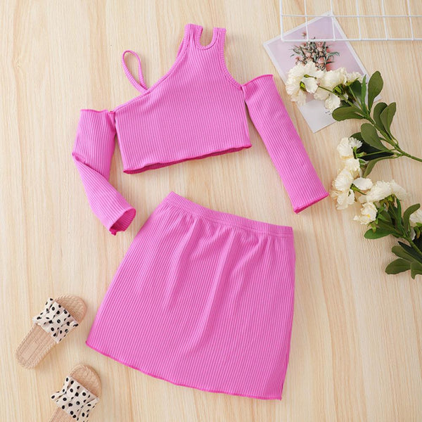 Girls Spring Autumn Top and Skirt Set Baby Girl Boutique Clothing Wholesale