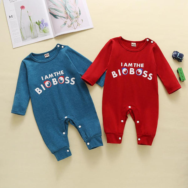 Unisex Newborn Baby Letter Autumn Romper Baby Clothing In Bulk