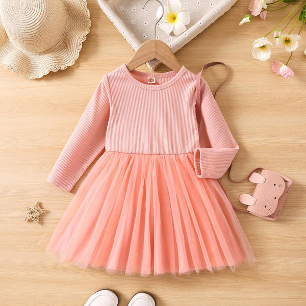 Little Girls Autumn Winter Mesh Dress Wholesale Girls Dress