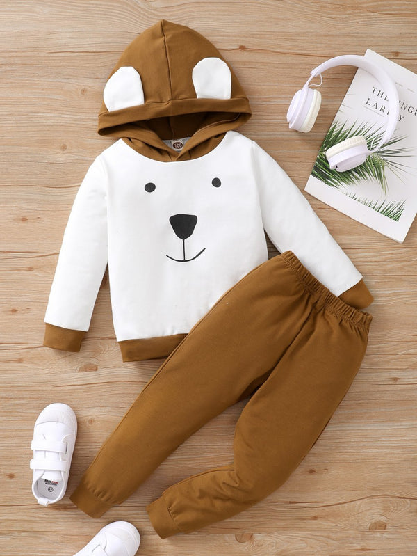 Autumn Kids Hooded Top + Trousers Set Wholesale Boys Clothes