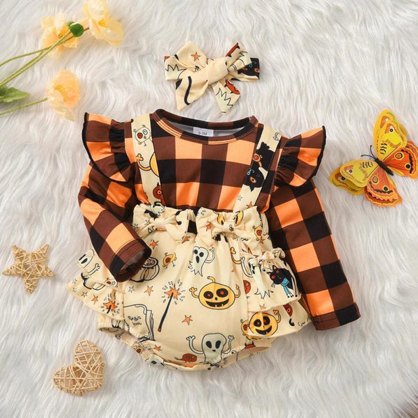 Newborn Baby Girl Spring Autumn Holloween Romper Baby Clothing Wholesale Distributors