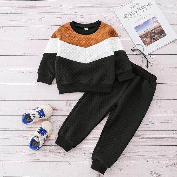 Autumn Winter Toddler Boys Casual Top + Pants Set Wholesale Kids Clothes