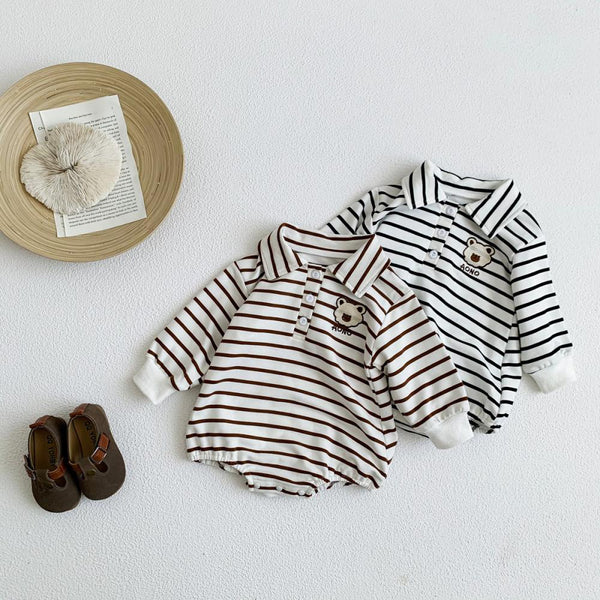 Autumn Baby Boy Stripe Romper Wholesale Boys Clothes