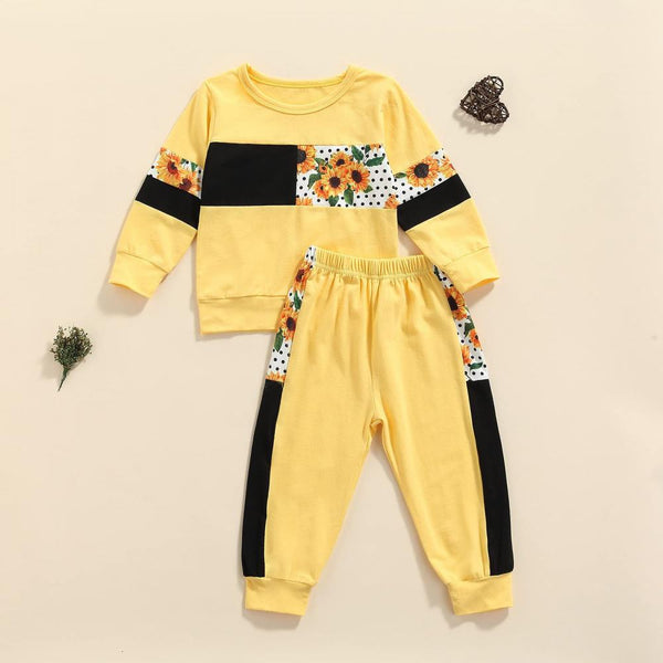 Unisex Boys Girls Autumn Patch Top and Pants Set Wholesale Girl Boutique Clothing