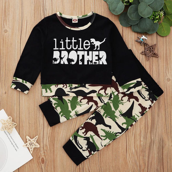 Baby Boys Dinosaur Printed Top and Pants Set Baby Boys Clothing Wholesale