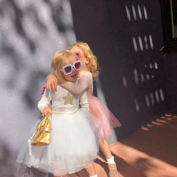 Autumn Girls Long Sleeve Dress Tulle Dress Wholesale Girls Clothing