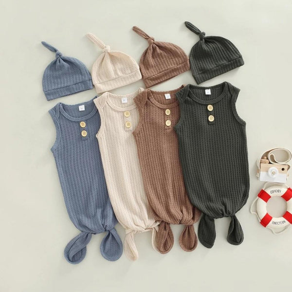 Summer Baby Children's Solid Color Sleeping Bag + Hat Wholesale