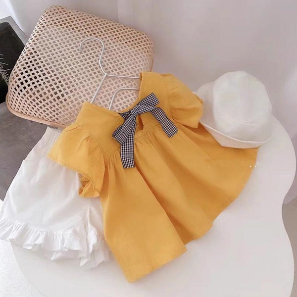 Girls Summer Suit Top Children Short Sleeve Shorts Two Piece Set Wholesale Girl Clothing